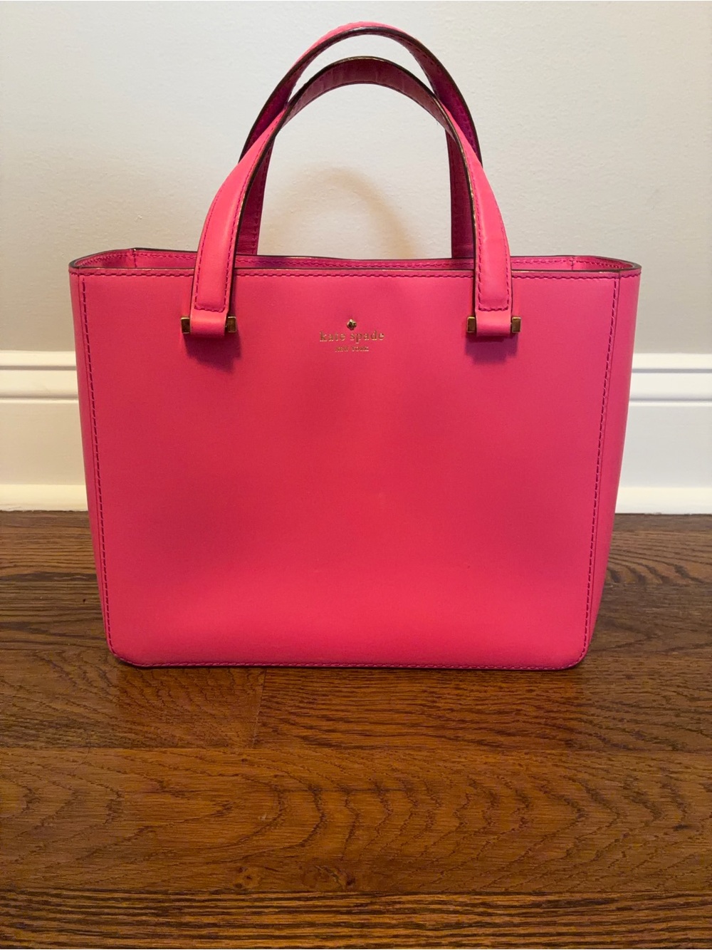 kate spade Pink Leather Structured Top-Handle Tote
